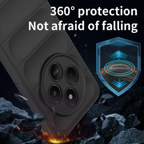 Husa Xiaomi Redmi 14C, Wave Silicone, protectie camera, catifea in interior, pure red