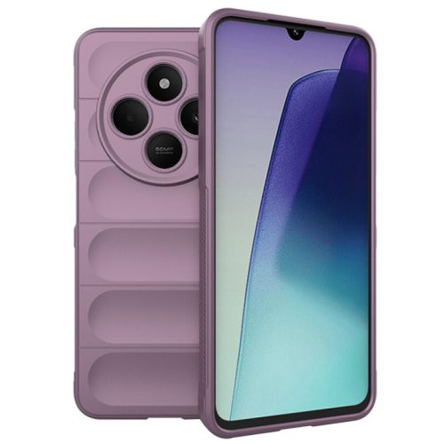 Husa Xiaomi Redmi 14C, Wave Silicone, protectie camera, catifea in interior, light purple