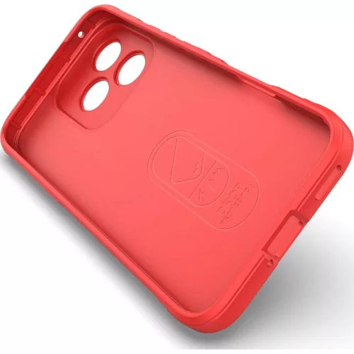 Husa Honor 400 Lite, Wave Silicone, protectie camera, catifea in interior, pure red