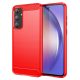 Husa Samsung Galaxy A15, Carbon Stripe, 2 mm, rosie