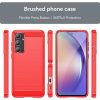 Husa Samsung Galaxy A15, Carbon Stripe, 2 mm, rosie