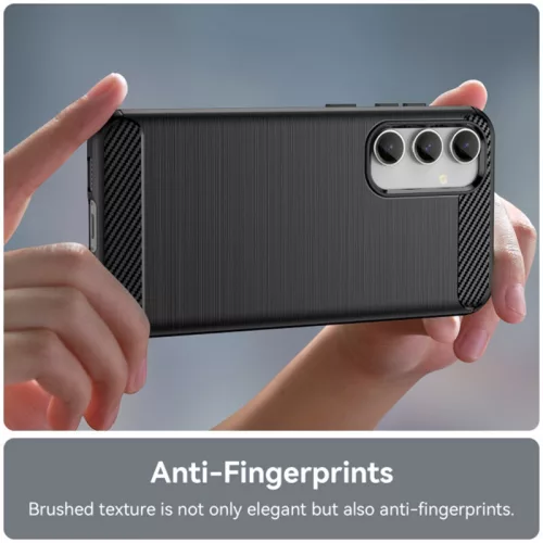 Husa Samsung Galaxy A55, Carbon Stripe, 2 mm, neagra