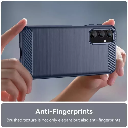 Husa Samsung Galaxy A55, Carbon Stripe, 2 mm, albastra