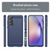 Husa Samsung Galaxy A55, Carbon Stripe, 2 mm, albastra