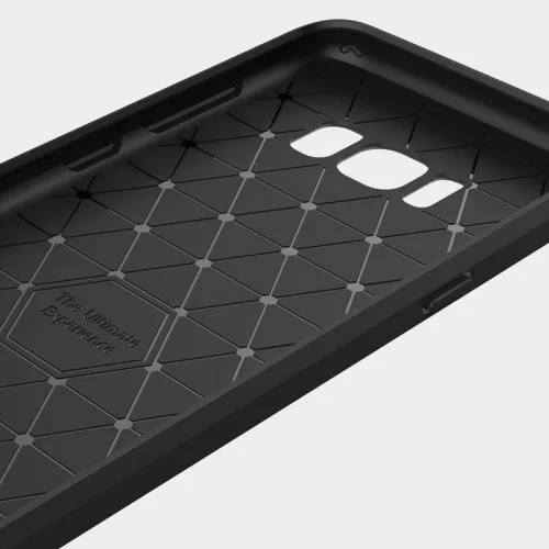Husa protectie Samsung Galaxy S23, Carbon Stripe, TPU flexibil 2 mm, neagra