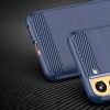 Husa protectie Samsung Galaxy S23, Carbon Stripe, TPU flexibil 2 mm, albastra