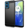 Husa Motorola Moto G04, Carbon Stripe, 2 mm, neagra