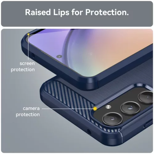 Husa Motorola Moto G04, Carbon Stripe, 2 mm, neagra