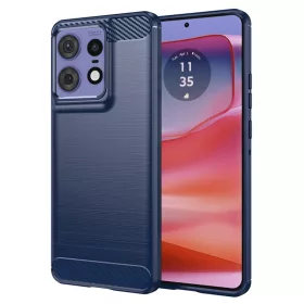   Husa protectie Motorola Edge 50 Pro, Carbon Stripe, 2 mm, albastra