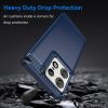 Husa protectie Motorola Edge 50 Pro, Carbon Stripe, 2 mm, albastra