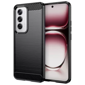   Husa protectie Oppo Reno12, Carbon Stripe, 2 mm, flexibila, neagra