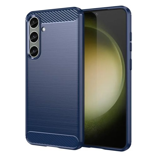 Husa Samsung Galaxy S25, Carbon Stripe, 2 mm, albastra