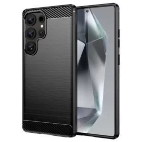 Husa Samsung Galaxy S25 Ultra, Carbon Stripe, 2 mm, neagra