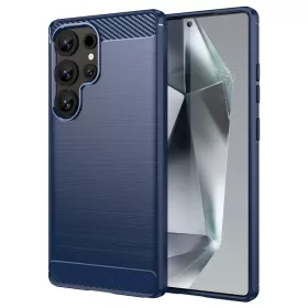 Husa Samsung Galaxy S25 Ultra, Carbon Stripe, 2 mm, albastra