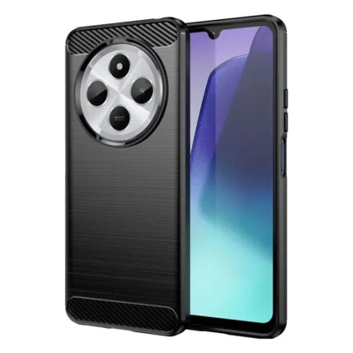 Husa protectie Xiaomi Redmi 14c, Carbon Stripe, 2 mm, neagra
