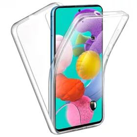   Husa protectie Samsung Galaxy A51 (fata + spate) Fully PC & PET 360°, transparenta
