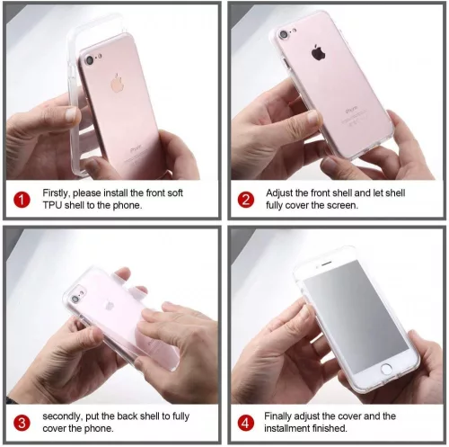 Husa protectie Samsung Galaxy A51 (fata + spate) Fully PC & PET 360°, transparenta