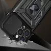 Husa Apple iPhone 15 Pro, Camshield Armor, inel sustinere, protectie camera, argintie