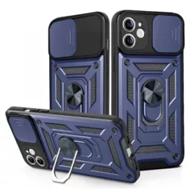   Husa Apple iPhone 16, Camshield Armor, inel sustinere, protectie camera, albastra