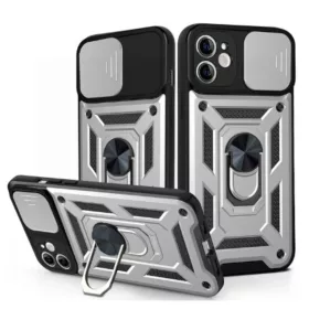   Husa Apple iPhone 16 Plus, Camshield Armor, inel sustinere, protectie camera, argintie