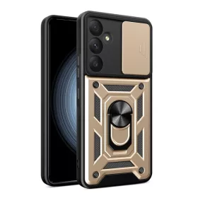   Husa Samsung Galaxy S24 Plus (S24+), Camshield Armor, inel sustinere, protectie camera, aurie