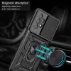 Husa Samsung Galaxy A55, Camshield Armor, inel sustinere, protectie camera, neagra