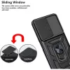 Husa Samsung Galaxy A55, Camshield Armor, inel sustinere, protectie camera, neagra