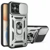 Husa protectie Honor X8b, Camshield Armor, inel sustinere, protectie camera, argintie