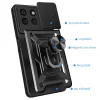 Husa protectie Honor X8b, Camshield Armor, inel sustinere, protectie camera, argintie
