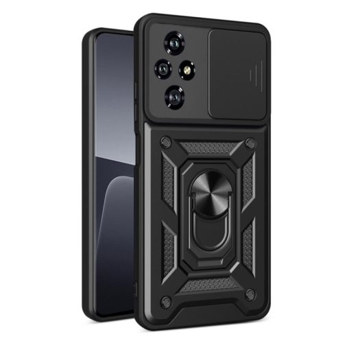 Husa Honor 200 Lite, Camshield Armor, inel sustinere, protectie camera, neagra
