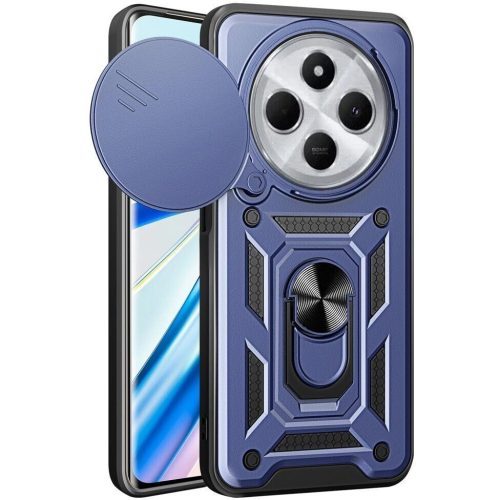 Husa Xiaomi Redmi 14C, Camshield Armor, inel sustinere, protectie camera, albastra