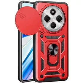   Husa Xiaomi Redmi 14C, Camshield Armor, inel sustinere, protectie camera, rosie