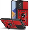 Husa protectie Oppo A80 5G, Camshield Armor, inel sustinere, protectie camera, rosie