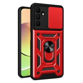   Husa Samsung Galaxy A06, Camshield Armor, inel sustinere, protectie camera, rosie