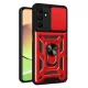 Husa Samsung Galaxy A06, Camshield Armor, inel sustinere, protectie camera, rosie