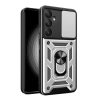 Husa Samsung Galaxy A16, Camshield Armor, inel sustinere, protectie camera, argintie
