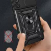 Husa Xiaomi Redmi Note 14 Pro 4G, Camshield Armor, inel sustinere, protectie camera, negru