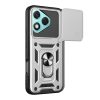 Husa protectie Honor 400 Lite, Camshield Armor, inel sustinere, protectie camera, argintie