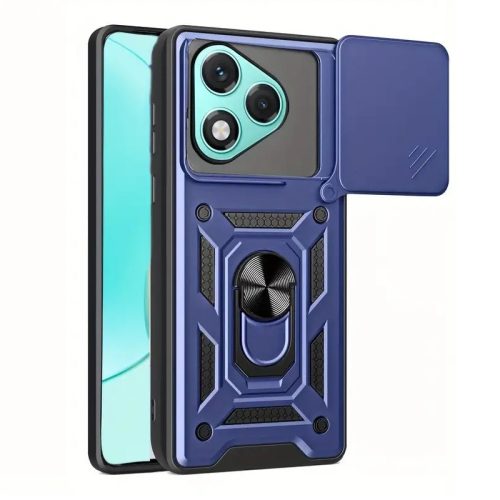 Husa protectie Honor 400 Lite, Camshield Armor, inel sustinere, protectie camera, albastra