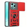 Husa protectie Honor 400 Lite, Camshield Armor, inel sustinere, protectie camera, rosie