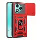 Husa protectie Honor 400 Lite, Camshield Armor, inel sustinere, protectie camera, rosie
