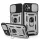 Husa Xiaomi Redmi Note 14 4G, Camshield Armor, inel sustinere, protectie camera, argintie