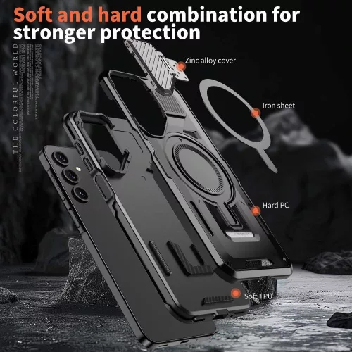 Husa Samsung Galaxy A26, Armor MagCase, CamBracket, neagra