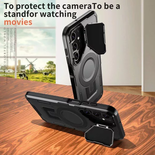Husa Samsung Galaxy S24 FE, Armor MagCase, CamBracket, neagra