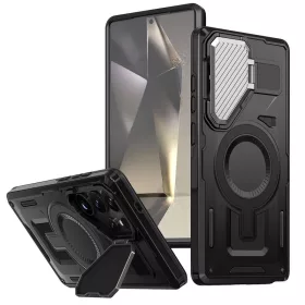 Husa Samsung Galaxy S25, Armor MagCase, CamBracket, neagra