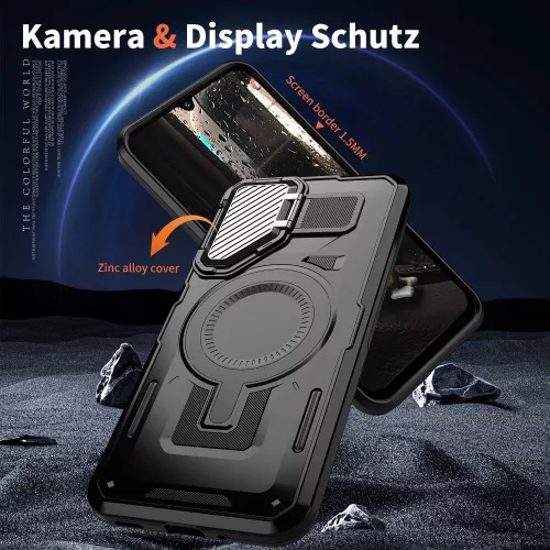 Husa Samsung Galaxy S25 Edge, Armor MagCase, CamBracket, neagra