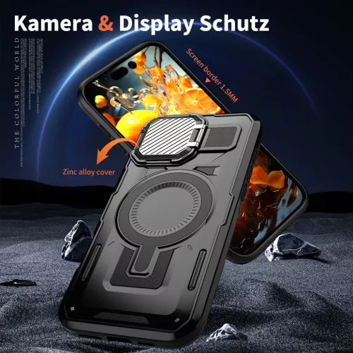 Husa iPhone 16e, Armor MagCase, CamBracket, neagra