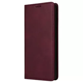   Husa Samsung Galaxy A17, Elegant Book Case, inchidere magnetica, rosu burgundy