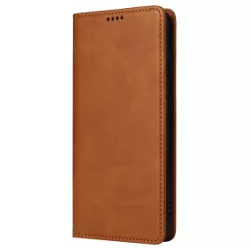   Husa Samsung Galaxy A17, Elegant Book Case, inchidere magnetica, maro