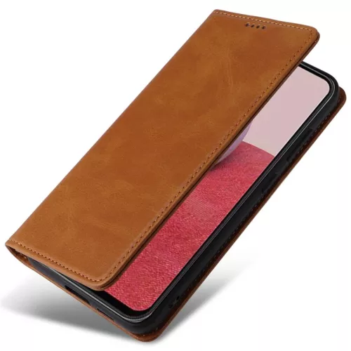 Husa Samsung Galaxy A17, Elegant Book Case, inchidere magnetica, maro
